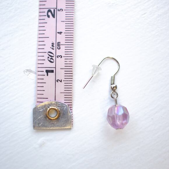 Pinkish Purple Dangly Earrings - Picture 4 of 5